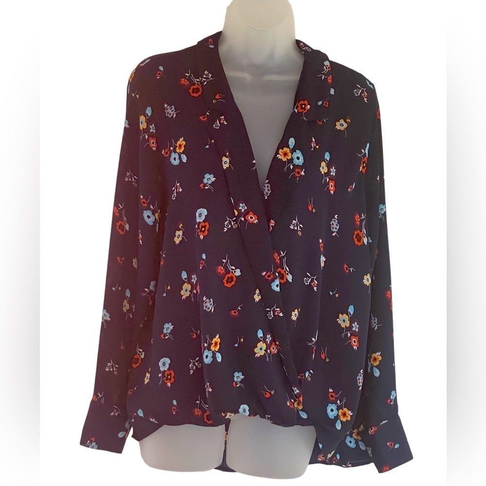 Floral Wrap Blouse